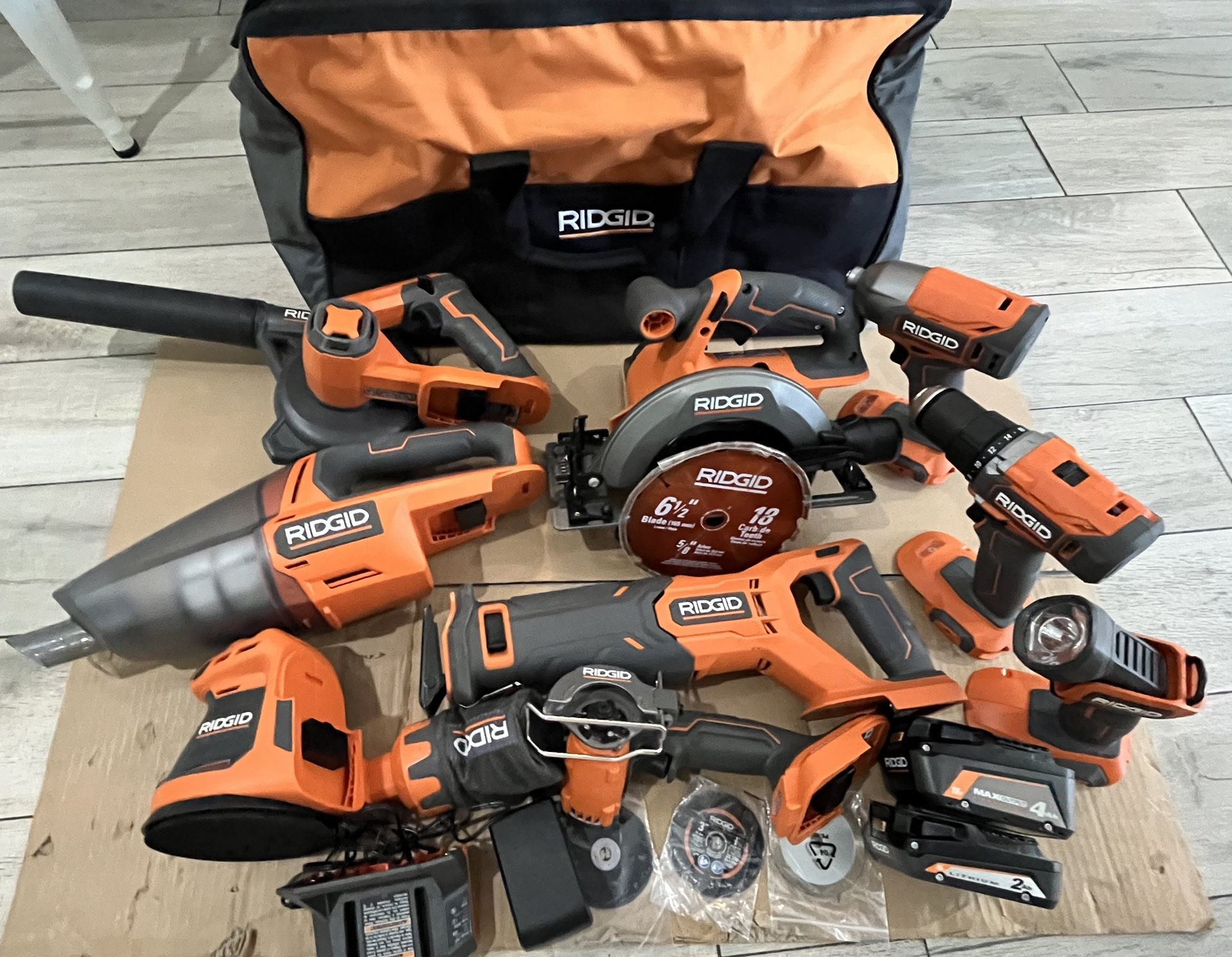 Ridgid 9-Piece Tool Kit FULL