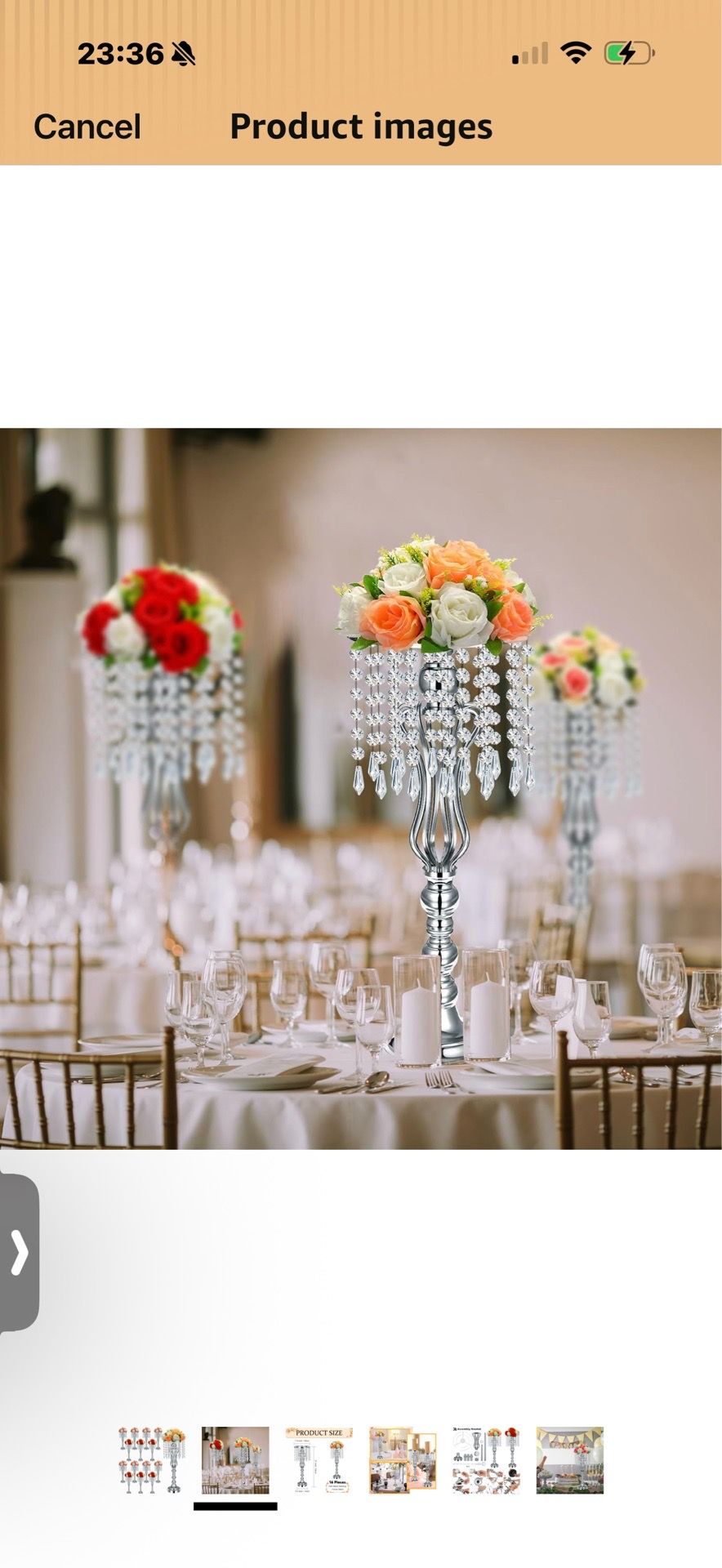 Wedding Silver vase