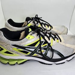 Asics GT-1000 3 Shoes Men's 11.5 White Green Running Athletic Workout Sneakers