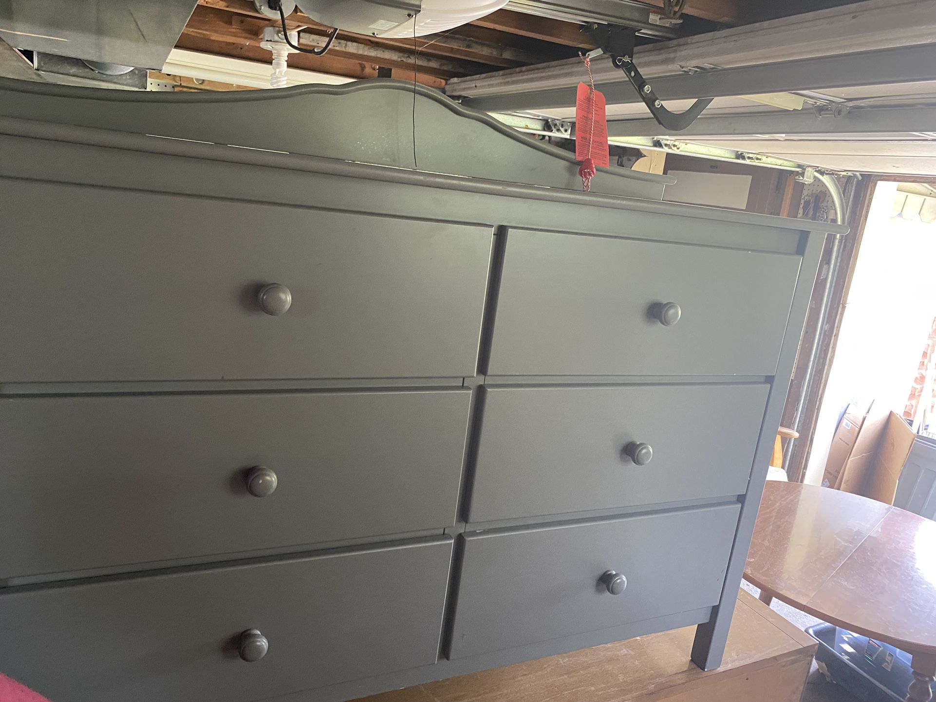 Grey Wooden Dresser 