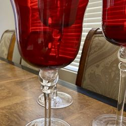 3 Stemmed Candle Holders