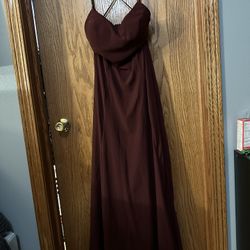 Maroon Strappy Dress