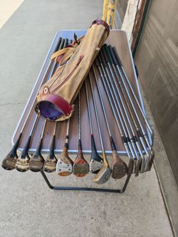 Vintage Golf Club Set with Bag