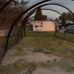 MR 40FT Batting Cage, Baseball Softball Hitting Cage Net and Frame, Heavy Duty Baseball Softball Training Equipment, Framed Batting Cage Complete Pack