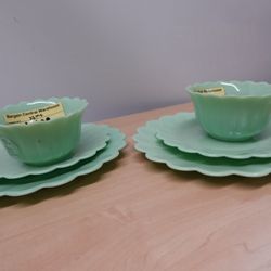 3‑Pc The Pioneer Woman Timeless Beauty Jade Glass Dinnerware Set