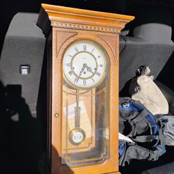 Howard Miller Oak Chime Wall Clock 612-575
