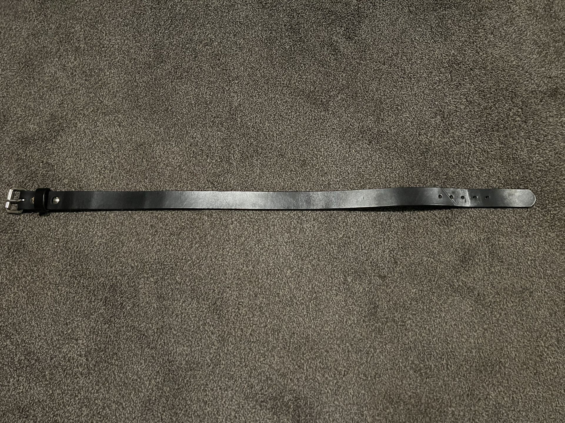 Quality Black Leather Belt 34”  No Design, Raw Leather 