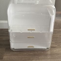 Makeup Organizer With Little LED Mirror On Side