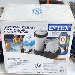 Intex 28633EG Krystal Clear Cartridge 2500 GPH Filter Pump Above Ground Pools 