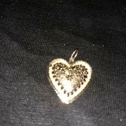 10K Gold Heart Charm Pendant