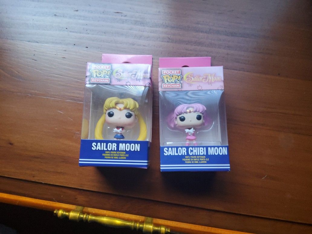 Sailor Moon And Sailor Chibi Moon Funko Keychain 