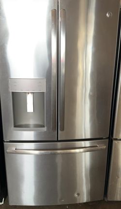 GE  3-Door 33" Stainless Steel Fridge
