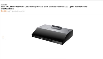 🔥 NEW VIKIO 30” UNDER CABINET RANGE HOOD – BRAND NEW IN BOX! 🔥  Upgrade your kitchen with this beautiful VIKIO 30” Under Cabinet Range Hood.  ✅ Bran