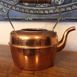 Vintage Copper Tea Kettle 