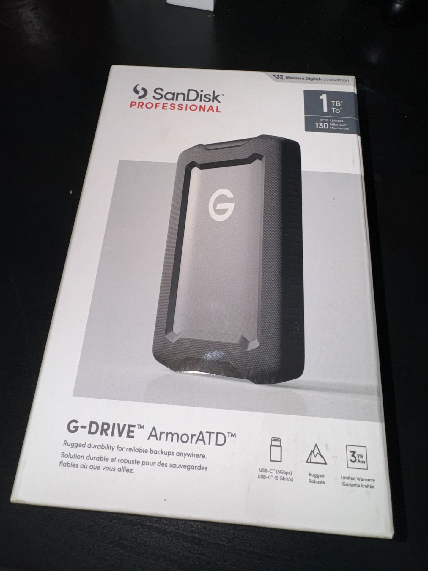 SANDISK G-DRIVE ARMOR ATD -  SPACE GREY - 1TB - NEW, SEALED BOX