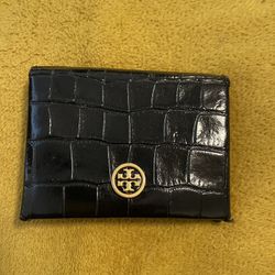Tory Burch card case wallet w/ gold hardware 