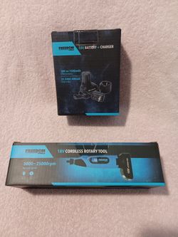 Freedom 18V cordless rotary tools + battery + charger