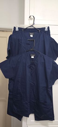 Angel Navy Blue Scrub Set