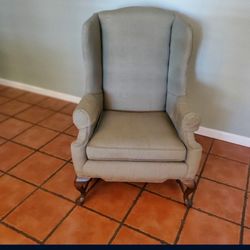 Light Green Wing Back Chair