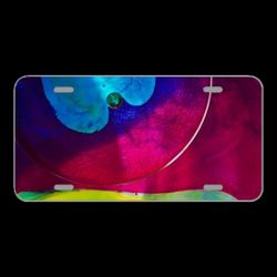 License Plate Novelty Car Front Abstract Water Macro Colorful