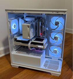 Ryzen 5 7600X gaming pc all white