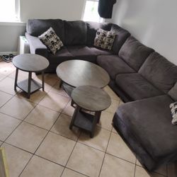 Living Room Set, Wrap Around Couch Included!