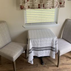 Two chairs and a table