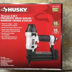 Husky 18 gauge nailer and stapler with nails and staples