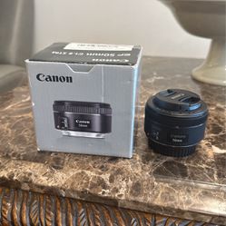 Canon EF 50mm F/1.8 STM  - With Box And Caps