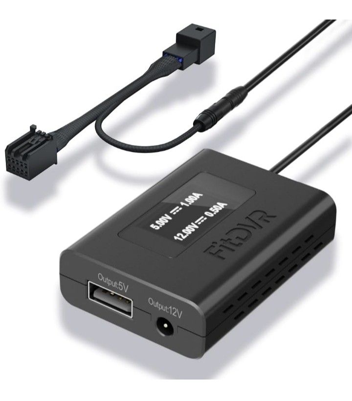 Dash Camera Power Adapter (10-Pin) for Chevrolet GMC Buick Cadillac Chevy, Connect Auto Dimming Rearview Mirror, USB Power Source, Easy to Install, 5V