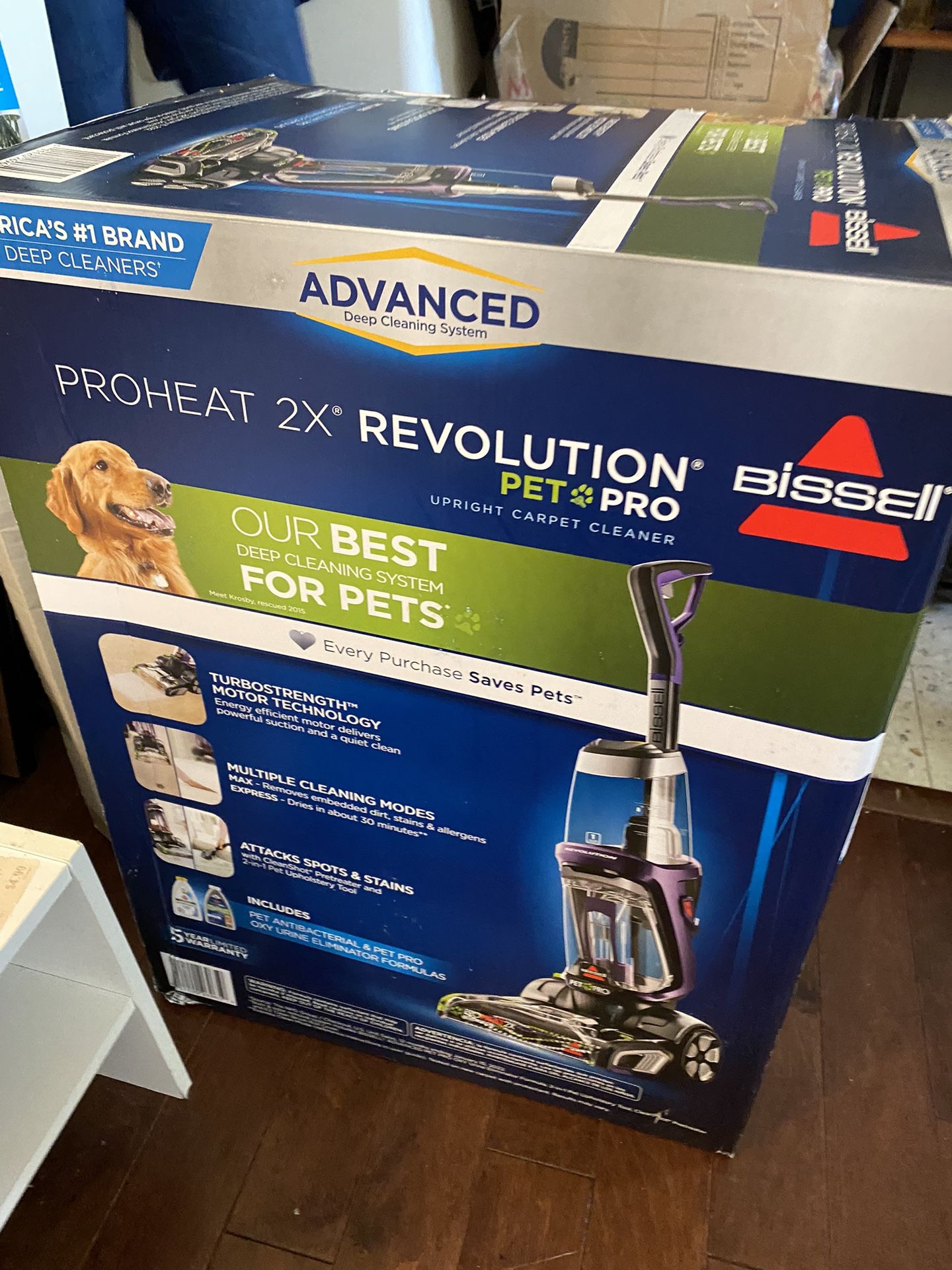 Bissell ProHeat 2X Revolution Max Clean Pet Pro Full-Size Carpet Cleaner, 1986, with Antibacterial Formula and Bonus 3" Tough Stain Tool
