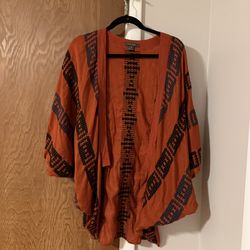 French Connection open shrug cardigan Orange And Blue