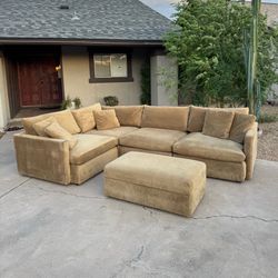 Crate & Barrel Sectional ( Delivery Available )