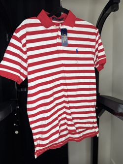 Men polo plaid shirt size small (NEW)