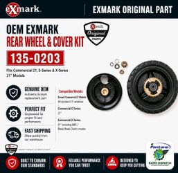 Toro exmark rear wheel kit has everything pictured