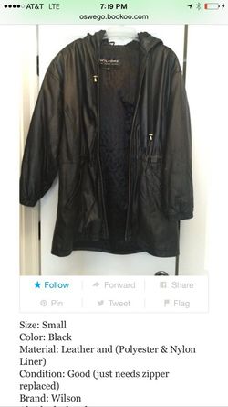 Winter leather jacket