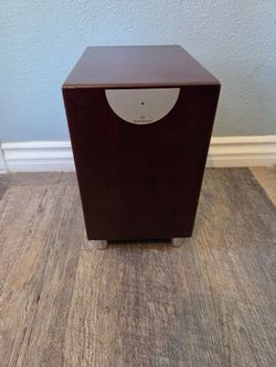 The Monitor Audio Radius 360 Subwoofer Wood Grain Cherry Untested For Parts