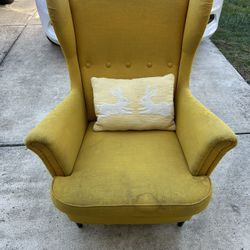 Yellow Chair W/ Ottoman