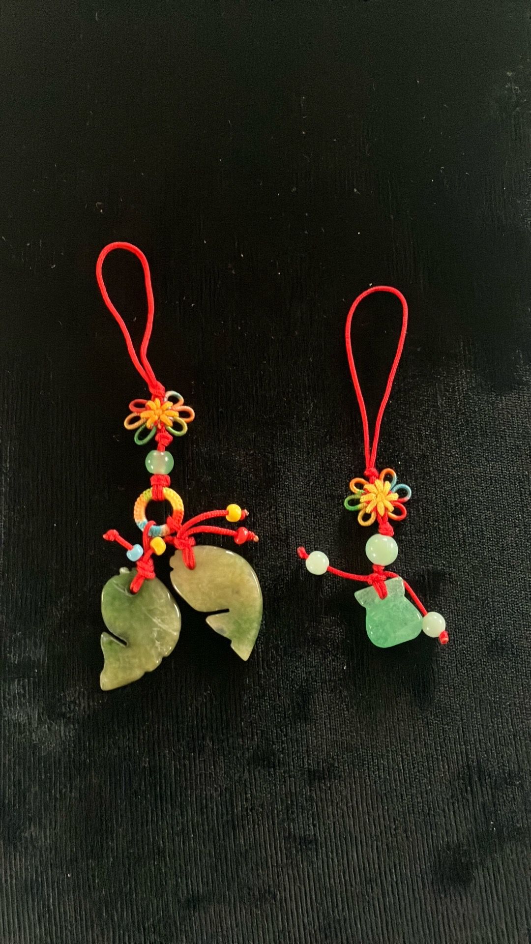 2 Chinese Jade Lucky Charms
