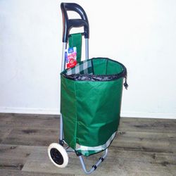 NEW Green Foldable Grocery Shopping Cart