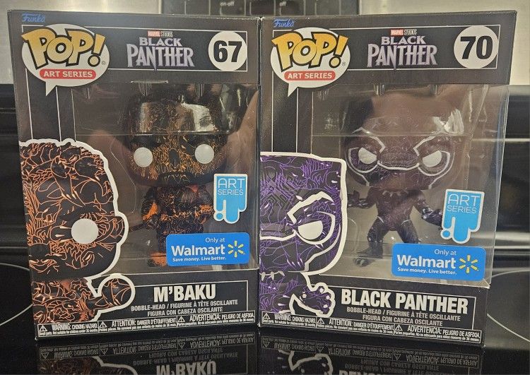 MARVEL BLACK PANTHER ART SERIES FUNKO EXCLUSIVE BUNDLE DEAL