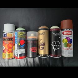 6 Pack of Old Spraypaint MTN Alien MONTANA BELTON GOLD BLACKLINE KRYLON