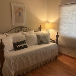 Day Bed Wood And Iron With Matters. $130. 