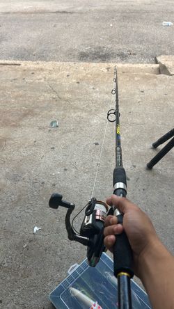 Caña de pescar de 50lbs y hilo trenzado de 100lbs