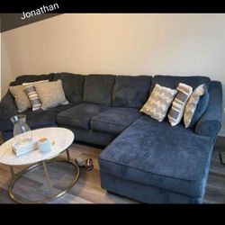 👉Free Delivery 👈Cozy Comfort High Style Slate Gray Sectional Couch With Chaise and Cuddler**Brand New 👍$50 Down/GetNowPayLater 