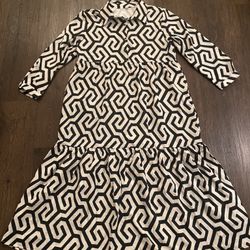 Womans Black And Off White Dress Size Medium #2