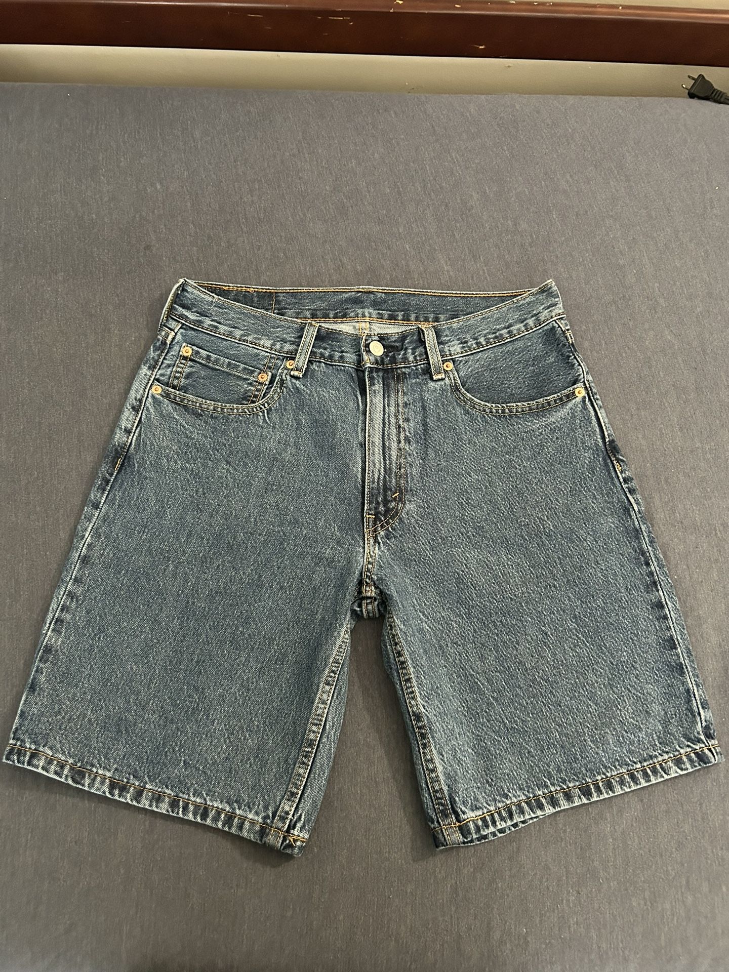 Levi's 505 blue denim shorts