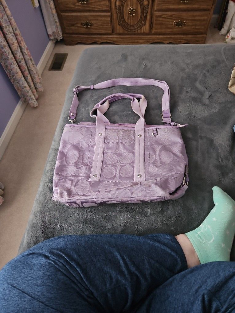 Light Purple Coach Laptop Bag