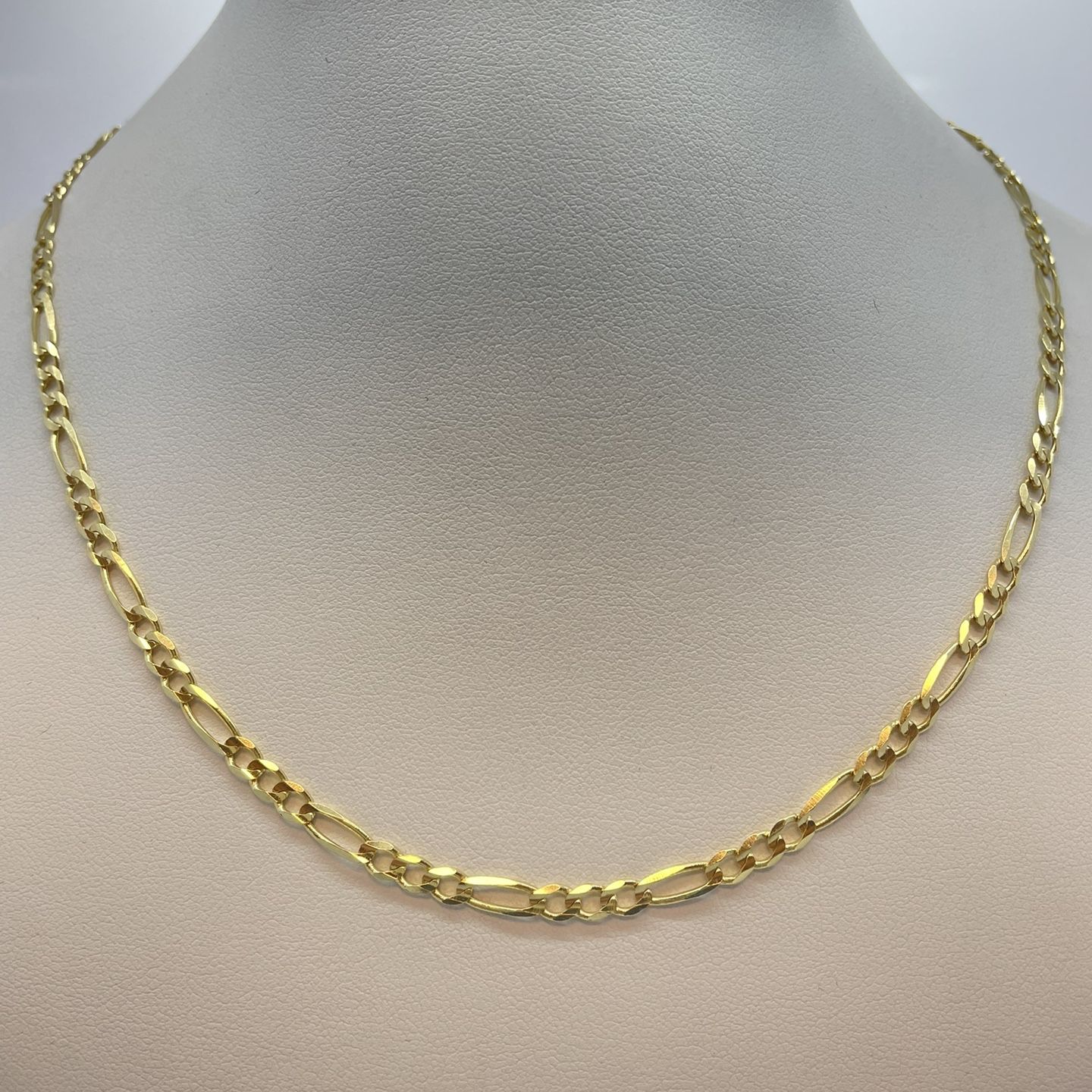 Gold Figaro Chain 14K Solid New 
