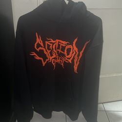 Section8 Orange Puff Print  Hoodie